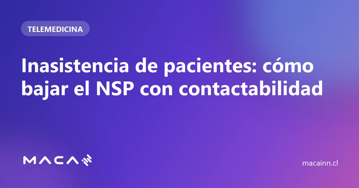 Inasistencia de pacientes: cómo bajar el NSP con contactabilidad