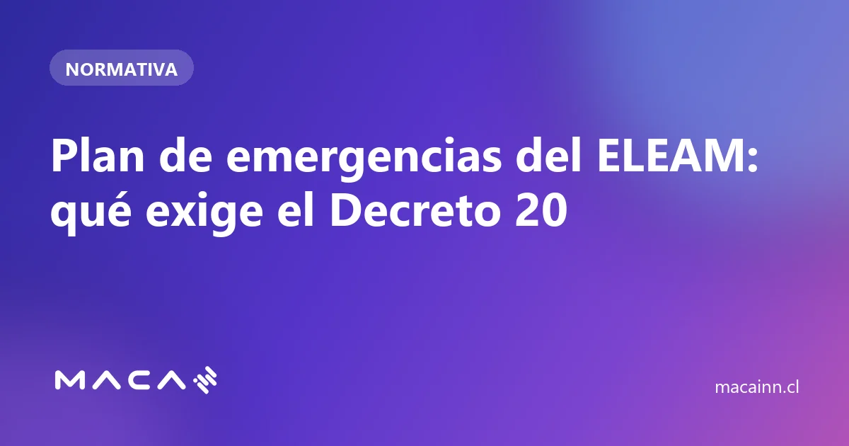 Plan de emergencias del ELEAM: qué exige el Decreto 20